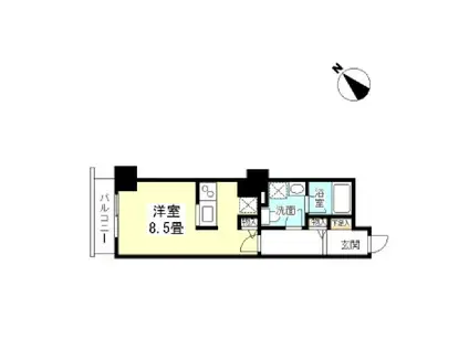 TKフラッツ渋谷(ワンルーム/2階)の間取り写真