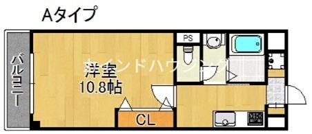 シティーパル21(1K/3階)の間取り写真