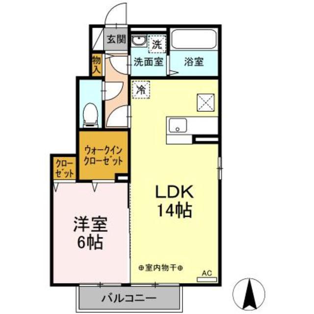 サンフォレスト(1LDK/1階)の間取り写真