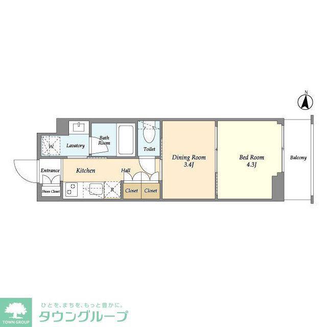 ARKMARK高円寺(2K/7階)の間取り写真