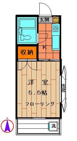 要町昭和コーポ(1K/1階)の間取り写真