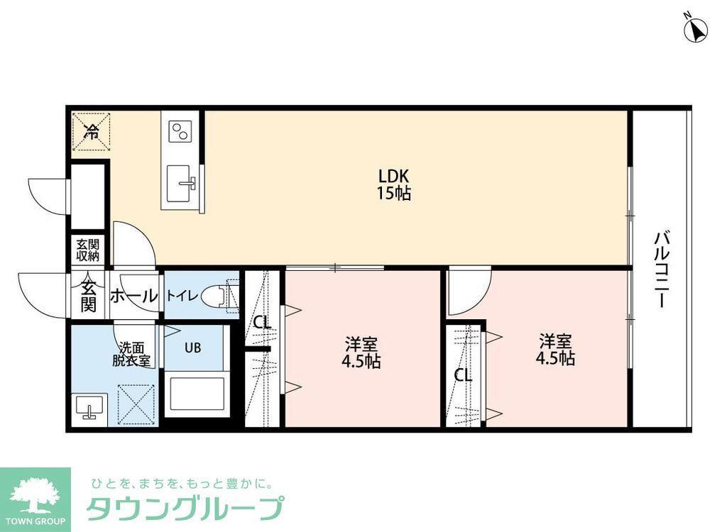 リーブルファイン朝霞幸町(2LDK/3階)の間取り写真