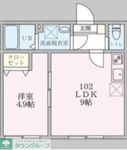 エレジオ横浜(1LDK/1階)の間取り写真