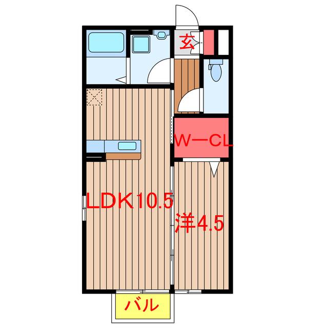 クオリタ・ララ(1LDK/1階)の間取り写真