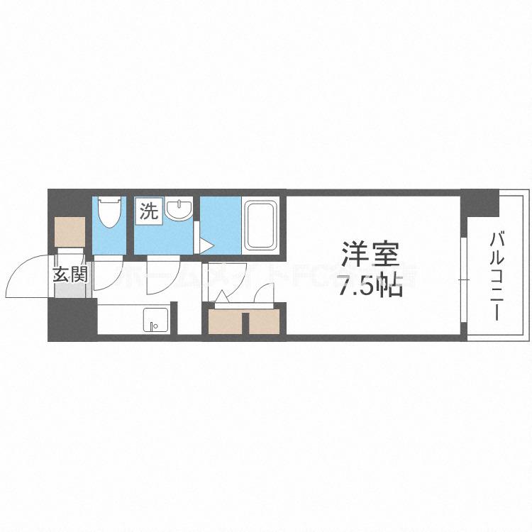 S-RESIDENCE福島GRANDE(1K/10階)の間取り写真