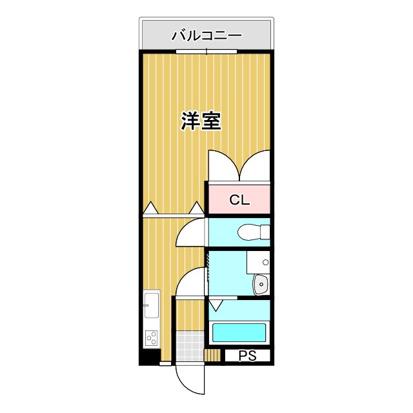 パークサイド小島(1DK/6階)の間取り写真