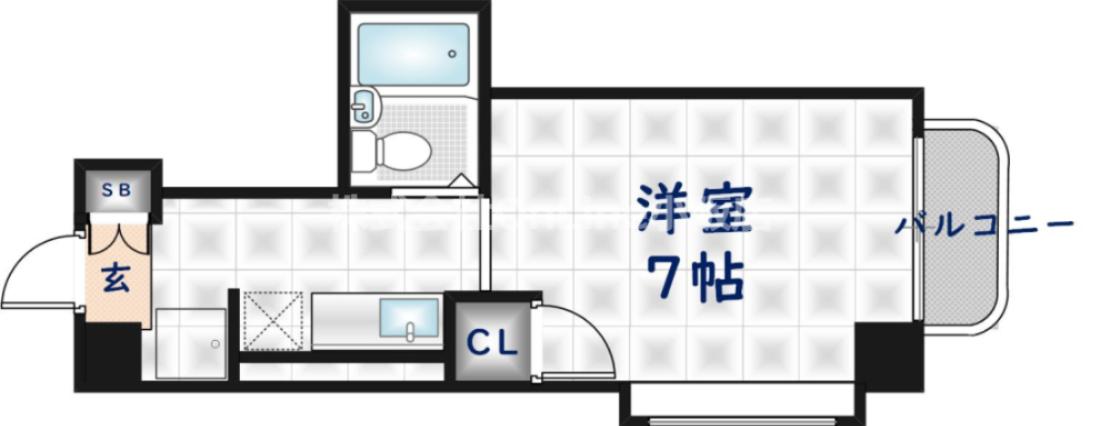 エレメント原宿(ワンルーム/1階)の間取り写真