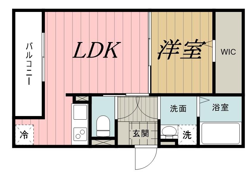 CASA MIA(1LDK/3階)の間取り写真