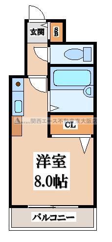 CTビュー小阪(ワンルーム/1階)の間取り写真