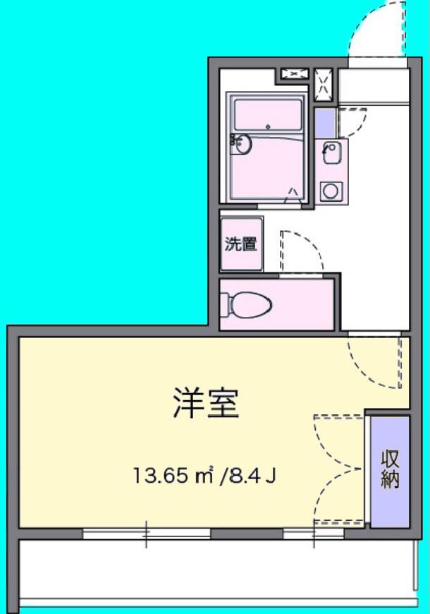 プレミールYS(1K/2階)の間取り写真