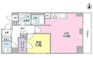アイム白金高輪(1LDK/2階)の間取り写真