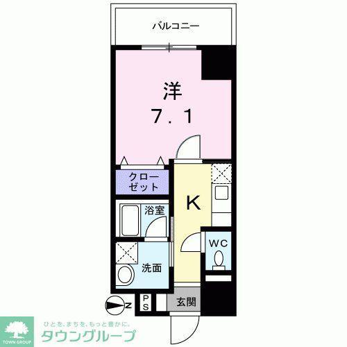 ウィル アヴェニュー(1K/7階)の間取り写真