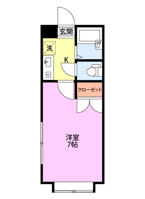 SAJA-GREENFIELD(1K/1階)の間取り写真