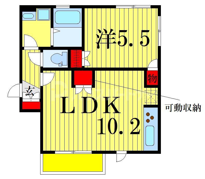 MAISONA(1LDK/3階)の間取り写真