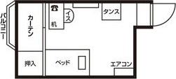 ドーミー池下(ワンルーム/5階)の間取り写真