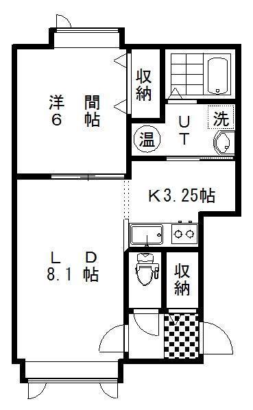 グランツOMOTE I(1LDK/2階)の間取り写真