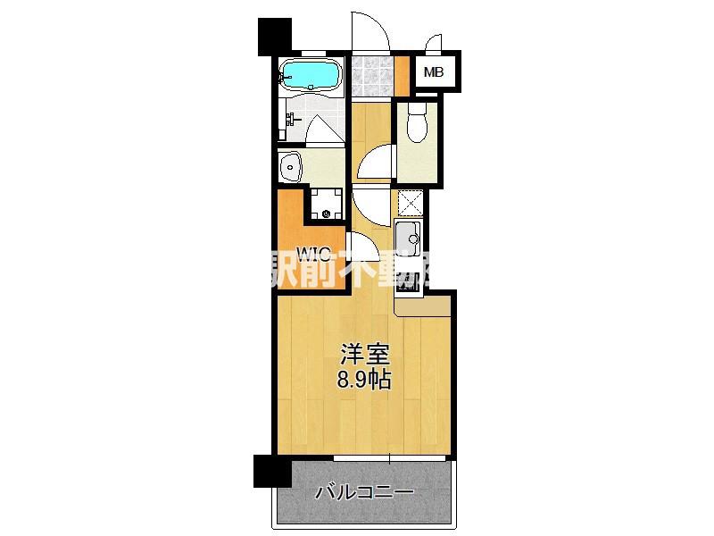 アクタス福岡県庁前グランネクスト(ワンルーム/2階)の間取り写真