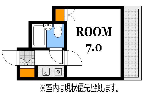 エイトバレー河原町(1K/3階)の間取り写真