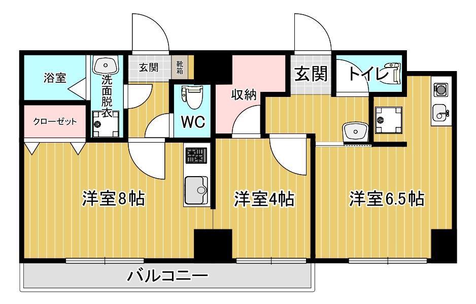 あおいビル(2DK/3階)の間取り写真