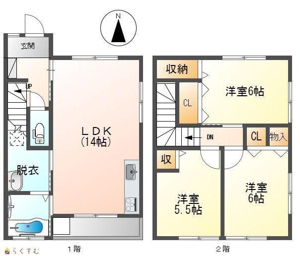 パインコート(3LDK/1階)の間取り写真