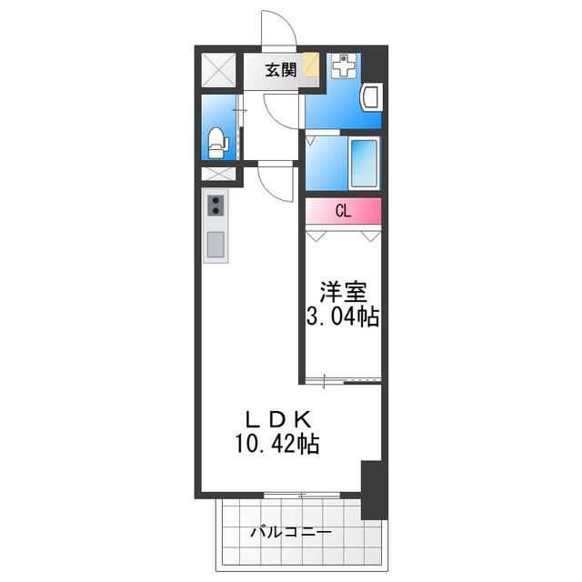 リアライズ堺宿院(1LDK/12階)の間取り写真