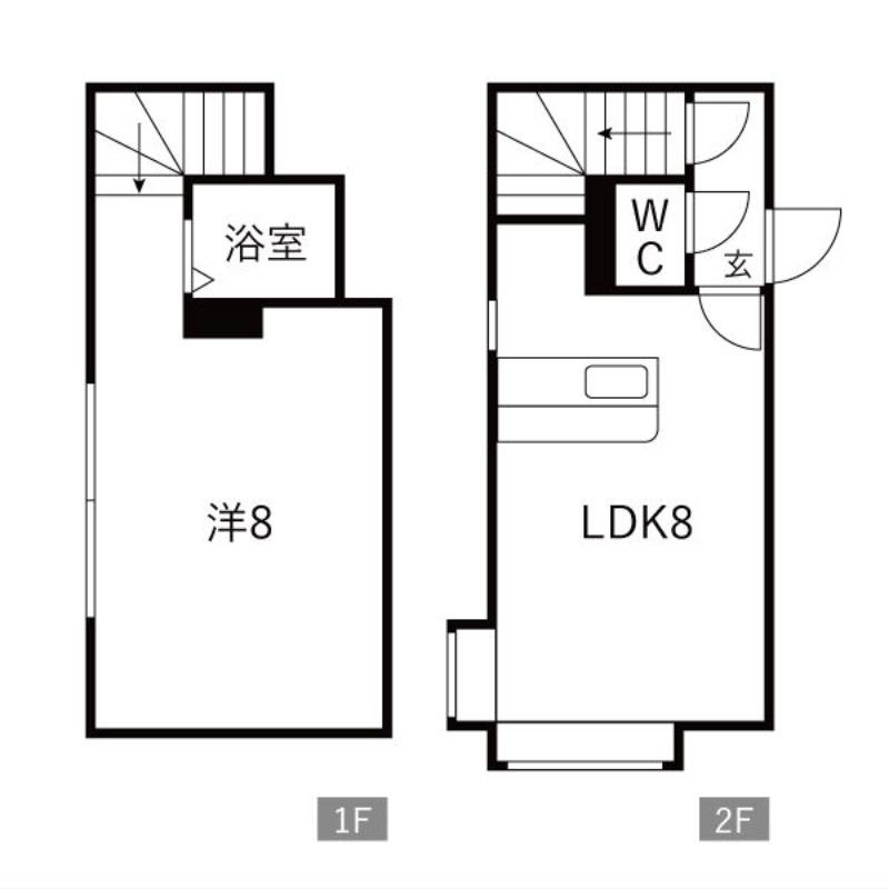 ル・シエル月寒(1LDK/2階)の間取り写真