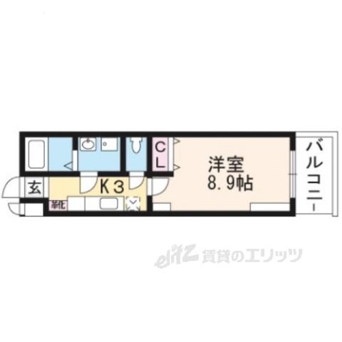 メゾンノーブル(1K/3階)の間取り写真