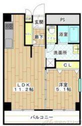 ドミニアムパレス東洋(1K/5階)の間取り写真