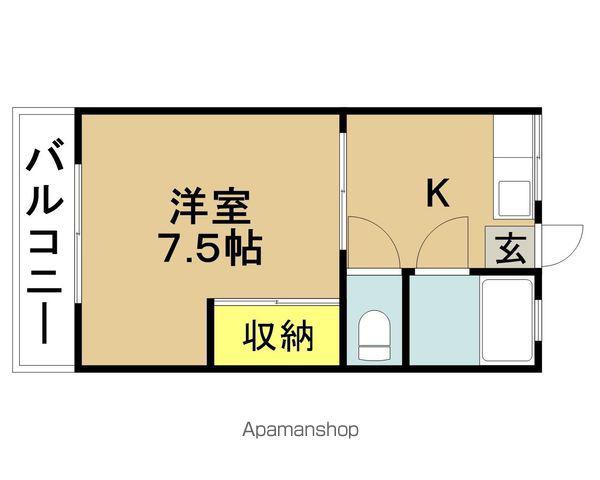 アルカコンネ成富(1K/3階)の間取り写真