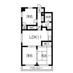 D-FLAT(3LDK/3階)の間取り写真