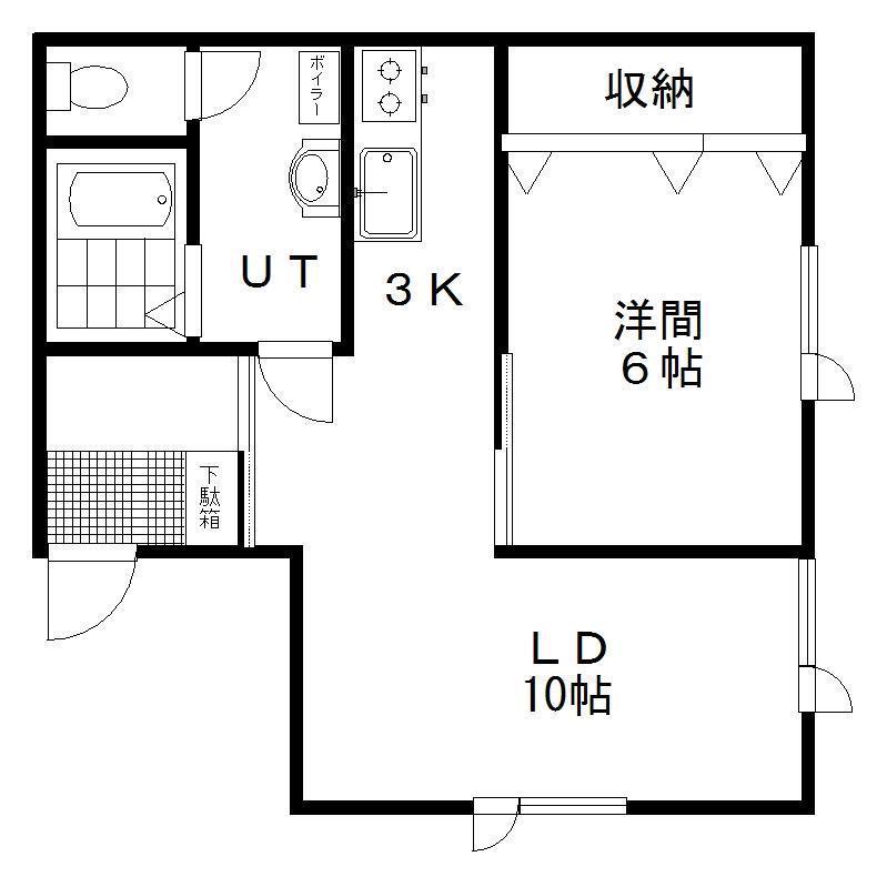 ステラガーデン(1LDK/2階)の間取り写真