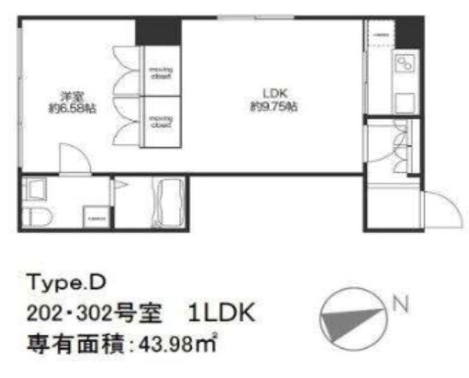 ケイト門仲(1LDK/3階)の間取り写真