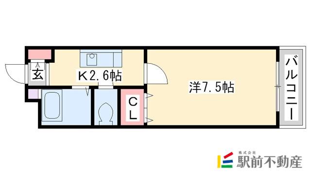 メゾンウィステリア(1K/2階)の間取り写真
