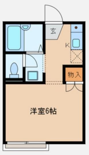 エリール中山(1K/3階)の間取り写真