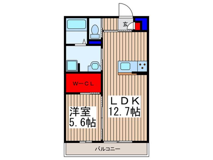リブリ・PUA LANI(1LDK/1階)の間取り写真