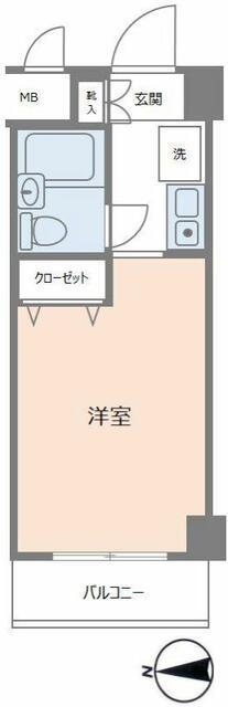 プチメゾン目黒(1K/3階)の間取り写真