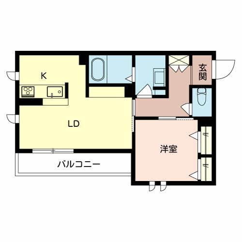 SHAMAISONSERDINA(1LDK/2階)の間取り写真