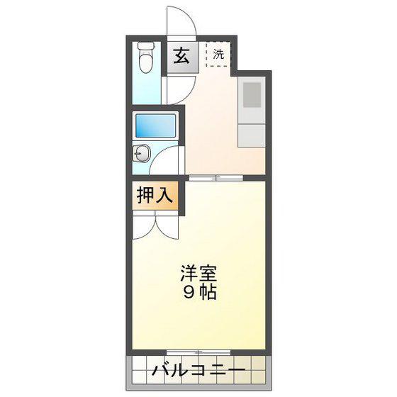 エグゼ3(1DK/3階)の間取り写真