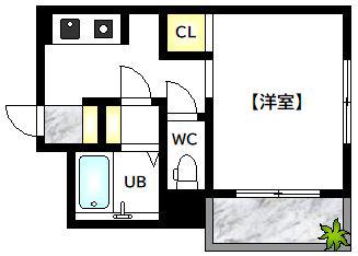 D-RESOOT(1K/3階)の間取り写真