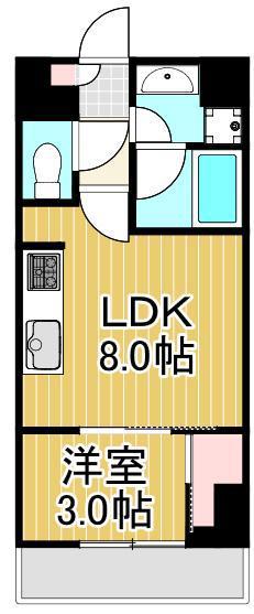 クレストコート北千住レジデンス(1LDK/7階)の間取り写真