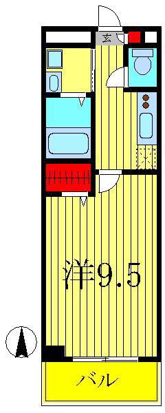 アーバニタ(1K/3階)の間取り写真