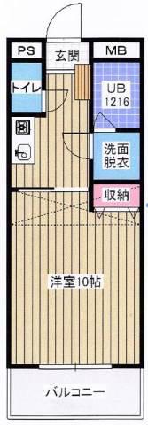 レアールシュウム(1K/2階)の間取り写真