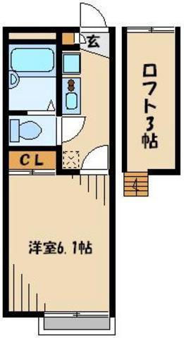 レオパレス山崎85(1K/3階)の間取り写真