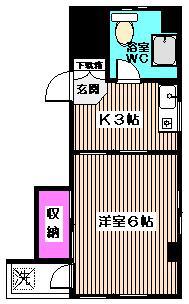 高円寺南アネックス(1K/2階)の間取り写真