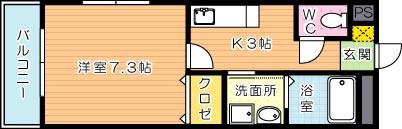 BLANE NOLRE(1K/4階)の間取り写真