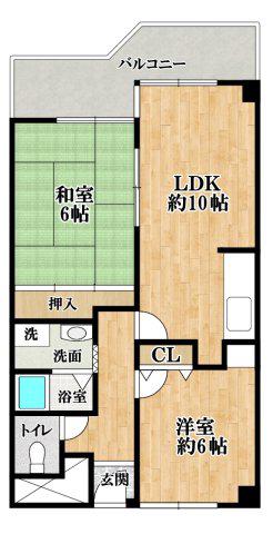 新栄プロパティー林(2LDK/2階)の間取り写真