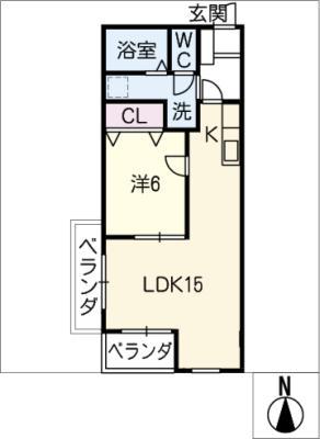 コーポシーズンA(1LDK/3階)の間取り写真
