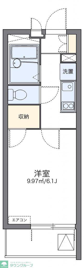 レオパレスKT今池(1K/4階)の間取り写真