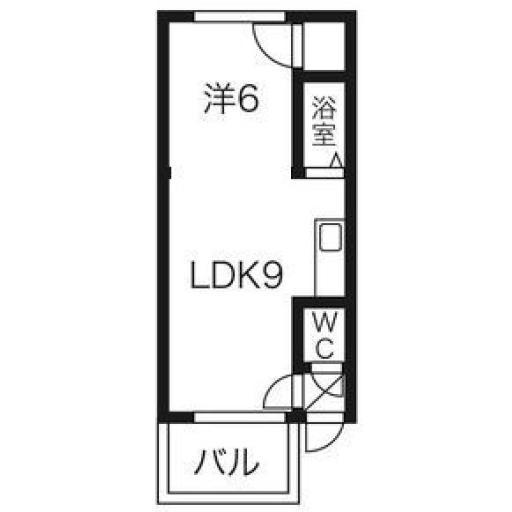 フィオーレ南平岸(1LDK/3階)の間取り写真
