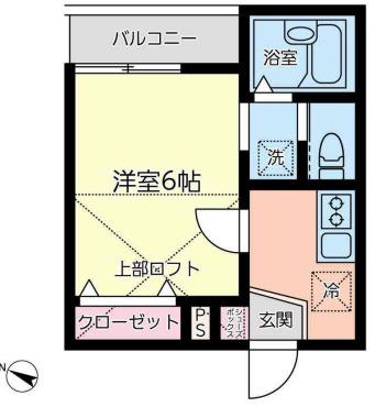 カッパート(1K/1階)の間取り写真